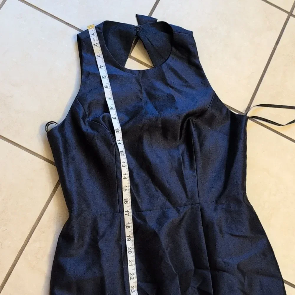 NWT Alfred Sung Maxi Gown Dress Jewel Neck Open Back Bow Size 12 - Picture 10 of 16
